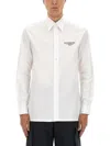 Givenchy Classic Fit Shirt With Logo Print Clothing In White