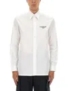 Givenchy Classic Fit Shirt With Logo Print Clothing In White