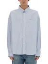 Givenchy Shirt With Pocket In Azure