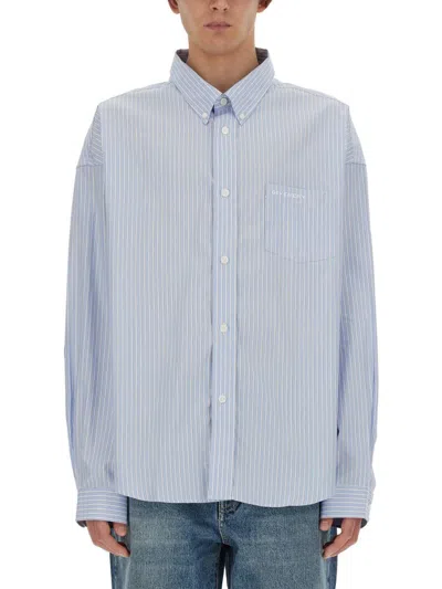 Givenchy Men Shirt With Pocket In Blue