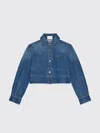 Givenchy Cropped Raw-edge Cotton Denim Jacket In Blue