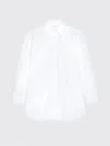 Givenchy Cotton Shirt Asymmetric Hemline Long Sleeves Buttoned Cuffs In White
