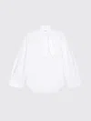 Givenchy Bow Neck Cotton-poplin Button-down Shirt In White