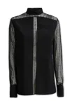 Givenchy 4g-pattern Silk Blouse In 001