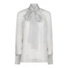 Givenchy Polka Dots Blouse In Silk Chiffon With Lavallière