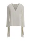 Givenchy Bow Cuffs Blouse In Neutral