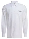 Givenchy Classic Fit Shirt With Logo Print Clothing In White
