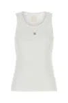 Givenchy White Stretch Cotton Tank Top