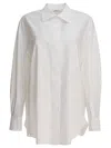 Givenchy Oversized Shirt In Poplin With Open Back In White