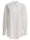 Givenchy Oversized Shirt In Poplin With Open Back In White