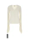 Givenchy Blouse With Bows In Poplin And 4g Embroidery In Beige