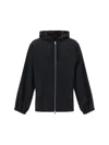 Givenchy Zipped Hoodie In Wool With 4g Detail In Black