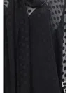 Givenchy Polka Dot-devoré Blouse In Black