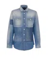 Givenchy Denim Shirt With Chest Pockets And Long Sleeves In Blue