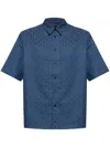 Givenchy `monogram Jaquard` Shirt In Blue