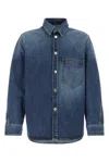 Givenchy Denim Overshirt In Blue