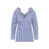 Givenchy Long Sleeve Striped Shirt Buttoned Cuffs Collar In Blue