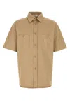 Givenchy Men Beige Cotton Shirt In Brown