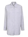 Givenchy Light Grey Over Shirt In Jacquard In Grey