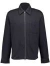 Givenchy Camicia Con Zip In Tessuto Garzato Colore: Graffite In Grey