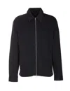 Givenchy Camicia Con Zip In Tessuto Garzato Colore: Graffite In Grey