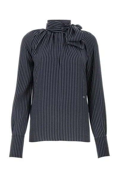 Givenchy Polka Dots Printed Blouse In Black