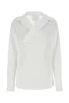 Givenchy Poplin Wrap Shirt In White