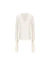 Givenchy Blouse With Bows In Poplin And 4g Embroidery In White