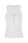 Givenchy Women White Stretch Cotton Tank Top In White