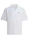 Givenchy Convertible-collar Logo-print Cotton-poplin Shirt In White