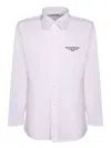 Givenchy Classic Fit Shirt With Logo Print Clothing In White