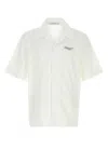 Givenchy Convertible-collar Logo-print Cotton-poplin Shirt In White