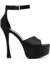 Givenchy 4g Liquid Logo Platform Sandal In Black