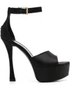 Givenchy 4g Liquid Logo Platform Sandal In Black