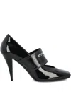 Givenchy Tape Sliced Square Pumps In Patent Leather In Black