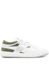 Givenchy G Move Leather Sneakers In Blanc / Kaki