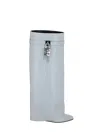Givenchy Woman Boot Light Grey Size 6.5 Leather In Gray
