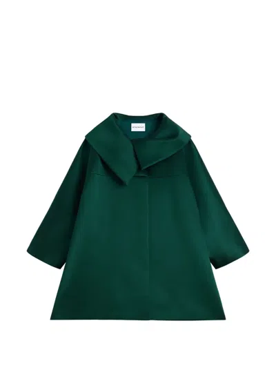 Givenchy Short Coat In Satin In Green