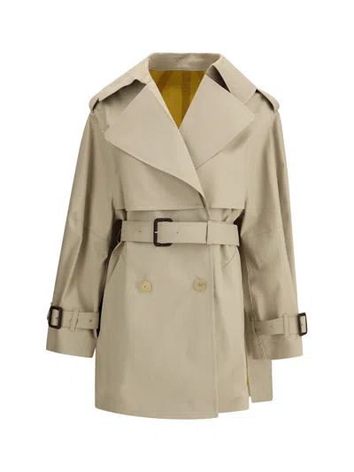 Givenchy Short Cocoon Trench In Neutral