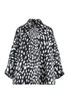 Givenchy Cocoon Short Trench In Cotton With Animal Print In Multi