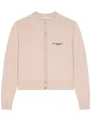 Givenchy Cropped Cardigan In Wool And Cashmere In Neutral