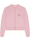 Givenchy Cropped Cardigan In Wool And Cashmere In Pink