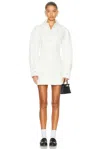Givenchy Cocoon Mini Dress In White Denim In White