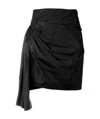 Givenchy Short Draped Skirt In Black