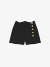 Givenchy Shorts In Wool And Mohair With Buttons In Black