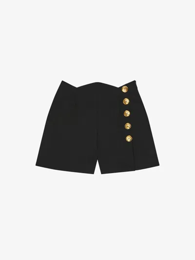 GIVENCHY SHORTS IN WOOL AND MOHAIR WITH BUTTONS
