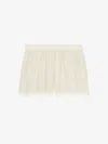 Givenchy 4g Embroidered Semi-sheer Shorts In White