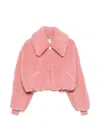 Givenchy Cropped Blouson In Shearling Effect In Pink