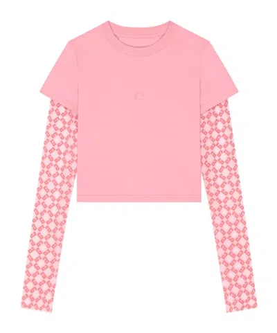 GIVENCHY GIVENCHY MONOGRAM 72 CROPPED T-SHIRT