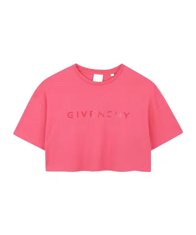 Givenchy Short Logo T-shirt In Pink